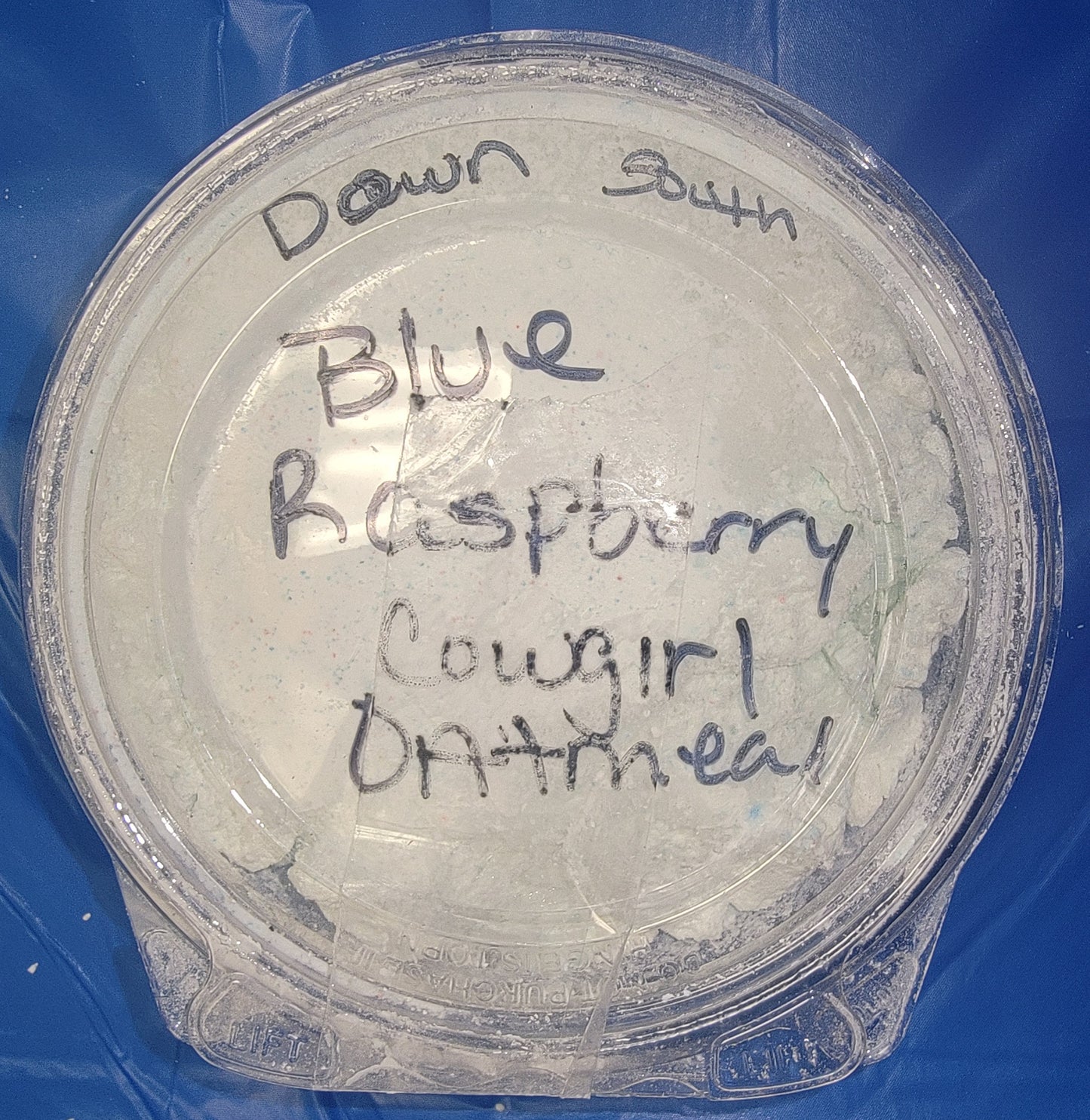 Blue Raspberry Down South Cowgirl oatmeal